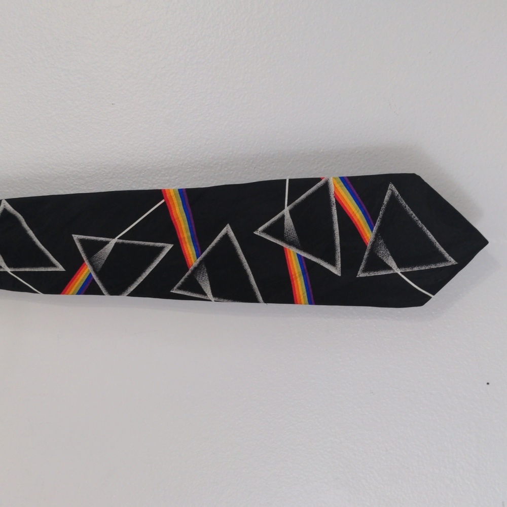 Ralph Marlin Pink Floyd Dark Side of the Moon Necktie 100% Silk 57” X 3.75” 1994